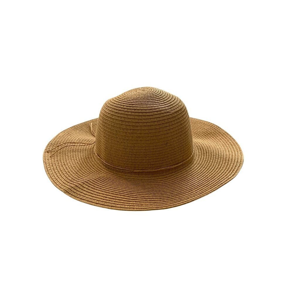 NWT Style & Co Packable Paper Floppy Hat Women's One Size Tan